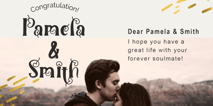 Birthday Heart Font Poster 4