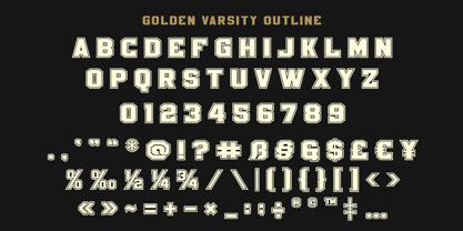 Golden Varsity Font Poster 10