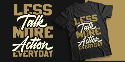 Golden Varsity Font Poster 7
