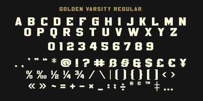 Golden Varsity Font Poster 11
