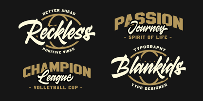 Golden Varsity Font Poster 8