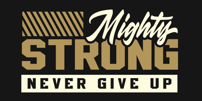 Golden Varsity Font Poster 9