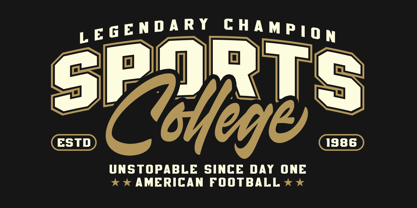 Golden Varsity Font Poster 3