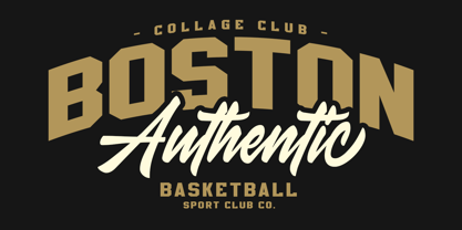 Golden Varsity Font Poster 2