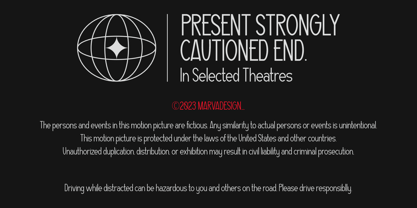 Trailer Credit Font Poster 3