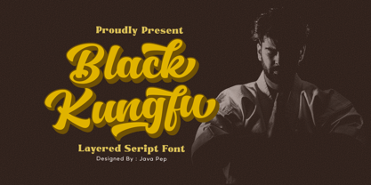 Black Kungfu Font Poster 1
