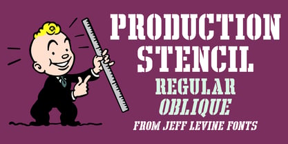 Production Stencil JNL Font Poster 1