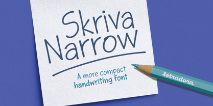 Skriva Narrow Font Poster 1