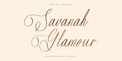 Savanah Glamour Font Poster 1