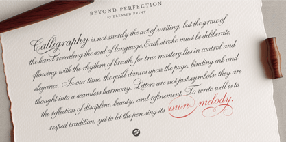 Beyong Perfection Font Poster 2