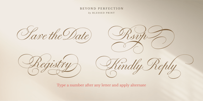 Beyong Perfection Font Poster 8