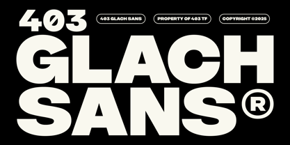 403 Glach Font Poster 1