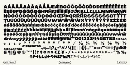403 Glach Font Poster 2
