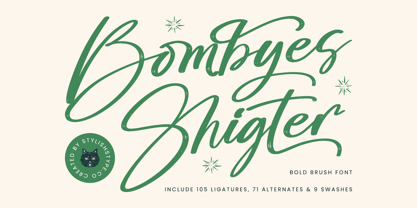 Bombyes Shigter Font Poster 1