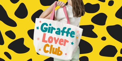 Giraffe Comic Font Poster 2