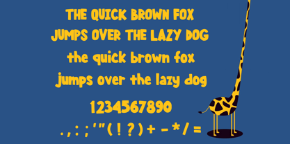 Giraffe Comic Font Poster 5