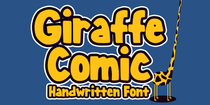 Giraffe Comic Font Poster 1