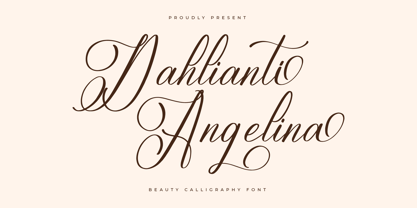 Dahlianti Angelina Font Poster 1