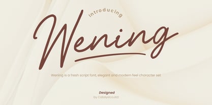 Wening Font Poster 1