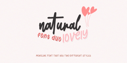 Natural Lovely Font Poster 1