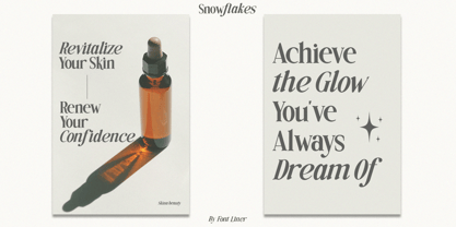 Snowflakes Font Poster 3