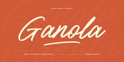 Ganola Brush Font Poster 1