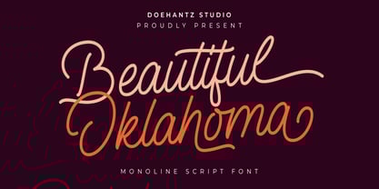 Beautiful Oklahoma Font Poster 1