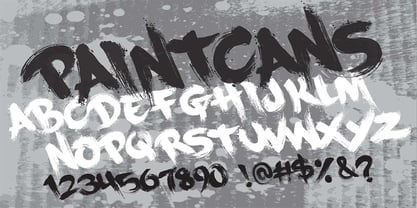 Paint Cans Graffiti Font Font Poster 2