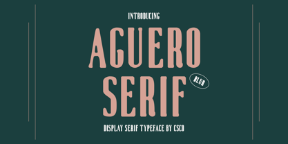 Aguero Serif Blur Font Poster 1