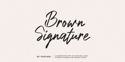 Brown Signature Font Poster 1