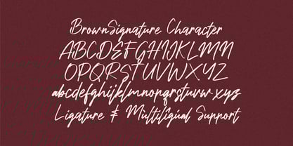 Brown Signature Font Poster 2