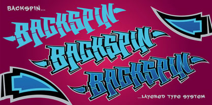 Back Spin Font Poster 4