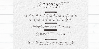 Agency Script Font Poster 4