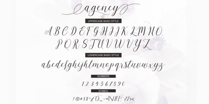 Agency Script Font Poster 3