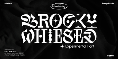 Brocky Whiesed Font Poster 1
