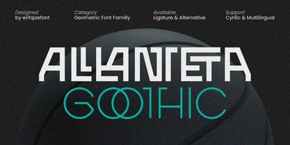 ERF Alanteta Gothic Font Poster 1