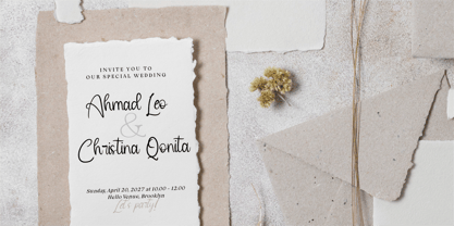 CF Ilarique Cursivea Font Poster 10