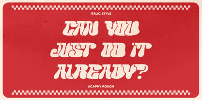 Acaphy Rough Font Poster 2