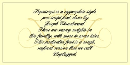 Churchward Supascript Font Poster 2