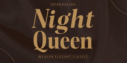 Night Queen. Font Poster 1