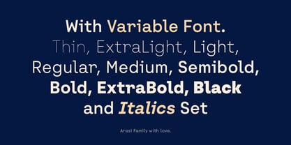 Arasi Font Poster 3