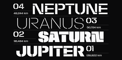 Macrosoma Grotesque Stencil Font Poster 10