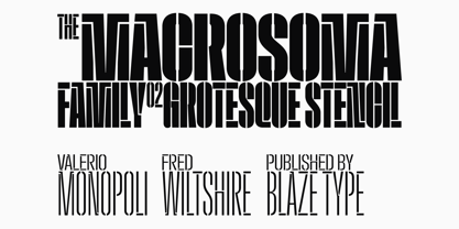 Macrosoma Grotesque Stencil Font Poster 1