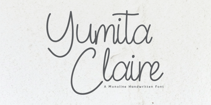 CF Yumita Claire Font Poster 1