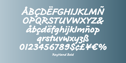 RoyHand RP Font Poster 6