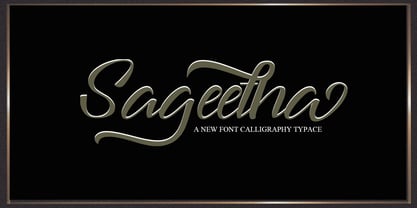 Sageetha  Script Font Poster 1