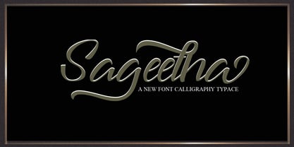 Sageetha  Script Font Poster 6