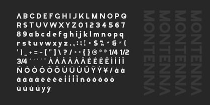 Montenna Font Poster 2