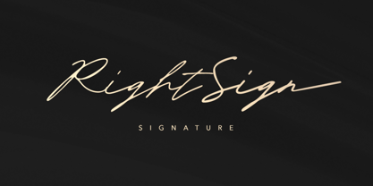 Right Sign Font Poster 1
