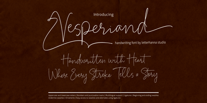 Vesperiand Font Poster 1